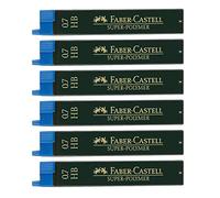 Faber-Castell 205039 Super Polymer Pencil Leads Set of 6 with 12 Leads Each, 0.7 mm, Hardness HB