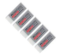 Faber-Castell 205053 Dust-Free Eraser, Plastic, White, Pack of 5