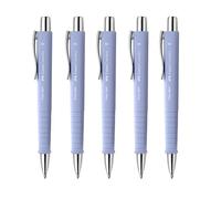 Faber-Castell 205271 Poly Ball Pale Iris Rollerball Pen 5 Pieces with Replaceable XB Refill Document Proof
