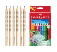 FABER-CASTELL 205276 Jumbo Colouring Pencils Set 18 Pieces Including 6 Jumbo Grip Pencils