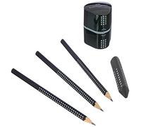 Faber-Castell 217093 Writing Set Grip 2001, Black, Blister