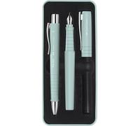 Faber-Castell 241053 Poly Pen Writing Set with Ballpoint Pen and Fountain Pen Caribic Blue
