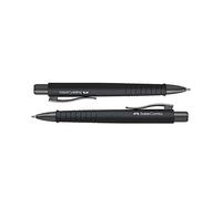 Faber-Castell 241190 Ballpoint Pen, Poly Ball XB, Black (All Black Twin Pack)