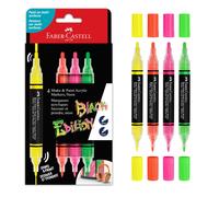 FABER-CASTELL 285505 - Acrylic Marker Shake&Paint Black Edition, 4 Acrylic Pencils, Marker with 2 Round Tips (3 mm and 1 mm)