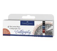 Faber Castell 4 Pitt Artist Pens Calligraphy Classic Set #167504