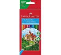 Faber Castell 537660 - Pencilcase 12 hezagonal Pencils - Different Colors