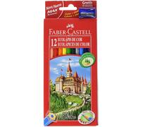 Faber Castell 537660 - Pencilcase 12 hezagonal Pencils - Different Colors