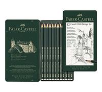 FABER-CASTELL 9000 Design Pencil, Pack of 12 Metal Case, Box contents: 12