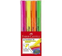 Faber-Castell A.W. 157704 Highlighter Highlighter 38 Pack of 4 Assorted Colours