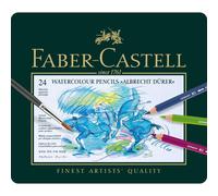 Faber-Castell Art & Graphic Albrecht Dürer Watercolour Pencil, Multicoloured, Tin Of 24, For Art, Craft, Drawing, Sketching, Home, School, University, Colouring