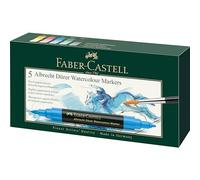 Faber-Castell Albrecht Durer Watercolour Marker Set - Case of 5, Broad and Fine Tip