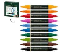 Faber-Castell Art & Graphic Albrecht Dürer Watercolour Marker, Multicoloured, Wallet Of 10, For Art, Craft, Drawing, Sketching, Home, School, University, Colouring