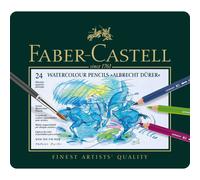Faber-Castell Art & Graphic Albrecht Dürer Watercolour Pencil, Multicoloured, Tin of 24, for Art, Craft, Drawing, Sketching, Home, School, University, Colouring