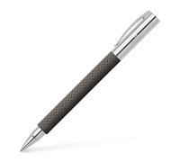 Faber-Castell Ambition 147056 Roller Ball Pen, high-Grade Resin, Black/Sand Colour