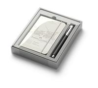 Faber-Castell Ambition 149624 High-Grade Resin Promo Set with Notebook A6 and Rollerball Pen Black