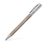 FABER-CASTELL Ambition OpArt 149616 Twist Ballpoint Pen, White Sand | Guilloche resin barrel with indelible large-capacity refill and gift packaging
