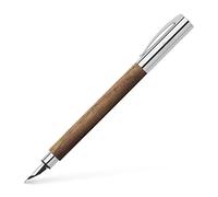 Faber-Castell Ambition Walnut Wood EF Fountain Pen | Fountain Pen with Walnut Wood Body, Stainless Steel Nib, Converter and Gift Box