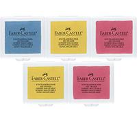 Faber-Castell - Art Eraser Modelling Erasers (Random Color in Yellow, Red or Blue | Pack of 5)