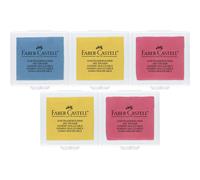 Faber-Castell - Art Eraser Modelling Erasers (Random Color in Yellow, Red or Blue | Pack of 5)