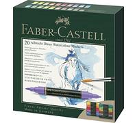 Faber-Castell Art & Graphic Albrecht Dürer Watercolour Marker, Multicoloured, Wallet Of 20, For Art, Craft, Drawing, Sketching, Home, School, University, Colouring