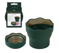 Faber-Castell Art & Graphic Clic&Go Water Cup, Dark Green, Single Cup, For Art, Craft, Drawing, Sketching, Home, School, University, Colouring