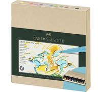 Faber-Castell Art & Graphic Pitt Artist Pen Brush India Ink Pen, Multicoloured, Studio Box Of 12, For Art, Craft, Drawing, Sketching, Home, School, University, Colouring