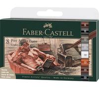 Faber-Castell Art & Graphic Pitt Artist Pen Brush India Ink Pen, Classic, Wallet Of 8, For Art, Craft, Drawing, Sketching, Home, School, University, Colouring