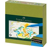 Faber-Castell Art & Graphic Pitt Artist Pen Brush India Ink Pen, Multicoloured, Studio Box Of 24, For Art, Craft, Drawing, Sketching, Home, School, University, Colouring