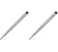 Faber-Castell Art & Graphic Pitt Artist Pen Brush India Ink, Warm Grey Iii, Single, for Art, Craft, Drawing, Sketching, Home, School, University, Colouring (Pack of 2)