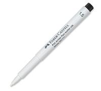 Faber-Castell Art & Graphic Pitt Artist Pen Bullet Nib 1.5 India Ink Pen, White, Single Pitt Pen, For Art, Craft, Drawing, Sketching, Home, School, University, Colouring