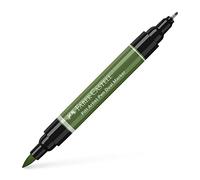 Faber-Castell Art & Graphic Pitt Artist Pen Dual Marker India Ink, Chrom Green Opaque, Single Pitt Pen, Art, Craft, Drawing, Sketching, Home, School, University, Colouring