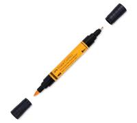 Faber-Castell Art & Graphic Pitt Artist Pen Dual Marker India Ink, Dark Chrome Yellow, Single Pitt Pen, For Art, Craft, Drawing, Sketching, Home, School, University, Colouring