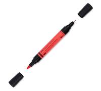 Faber-Castell Art & Graphic Pitt Artist Pen Dual Marker India Ink, Scarlet Red, Single Pitt Pen, For Art, Craft, Drawing, Sketching, Home, School, University, Colouring