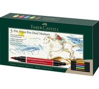 Faber-Castell Art & Graphic PITT Artist Pen Dual Marker Set (5pk)