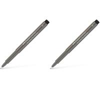 Faber-Castell Art & Graphic Pitt Artist Pen Fineliner India Ink Pen, Warm Grey Iv, Single Pitt Pen, For Art, Craft, Drawing, Sketching, Home, School, University, Colouring (Pack of 2)