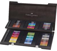 Faber-Castell Art & Graphic Pitt Artist Pen India Ink Pen, Multicoloured, Wooden Case Of 90, For Art, Craft, Drawing, Sketching, Home, School, University, Colouring
