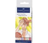 Faber-Castell Art & Graphic PITT Artist Pens Manga Kaoiro Set (6pk)