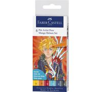 Faber-Castell Art & Graphic PITT Artist Pens Manga Shonen Set (6pk)