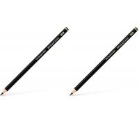 Faber-Castell Art & Graphic Pitt Graphite Matt Pencil, Matt Graphite, 4B, For Art, Craft, Drawing, Sketching, Home, School, University, Colouring (Pack of 2)