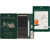 Faber-Castell Art & Graphic Pitt Graphite Matt Pencil, Matt Graphite, Tin Of 11