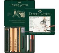 Faber-Castell Pitt Monochrome Set, Multicoloured, Tin of 21, Multi
