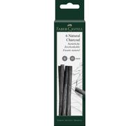 Faber-Castell Art & Graphic PITT Natural Charcoal Sticks 7-12mm (6pk)