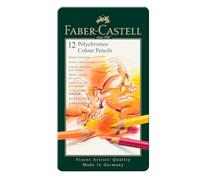 Faber-Castell Art & Graphic Polychromos Colour Pencil, Multicoloured, Tin of 12, for Art, Craft, Drawing, Sketching, Home, School, University, Colouring