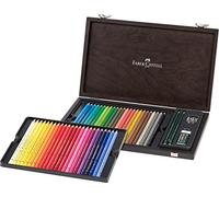 Faber-Castell Art & Graphic Polychromos Colour Pencil, Multicoloured, Wooden Case Of 48, For Art, Craft, Drawing, Sketching, Home, School, University, Colouring