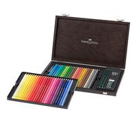 Faber-Castell Art & Graphic Polychromos Colour Pencil, Multicoloured, Wooden Case Of 48, For Art, Craft, Drawing, Sketching, Home, School, University,