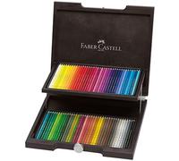 Faber-Castell Colour Pencils – Art & Graphic Polychromos, Multicoloured, Wooden Case of 72