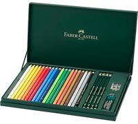 Faber-Castell Art & Graphic Polychromos Colour Pencil, Gift Set, Mixed MediaMulticoloured, Polychromos Gift Set, For Art, Craft, Drawing, Sketching, Home, School, University, Colouring