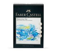 Faber-Castell Art & Graphic Watercolour Pad, A4, Acid Free Spiral Bound Paper Pad, 300 GSM, 10 Sheets For Watercolour Paint, Pencils And Markers, Arts, Craft, Home And School