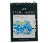 Faber-Castell Art & Graphic Watercolour Pad, A5, Acid Free Spiral Bound Paper Pad, 300 GSM, 10 Sheets for Watercolour Paint, Pencils and Markers, Arts, Craft, Home and School