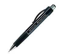 Faber-Castell Grip Plus 07 Metallic Black Ball Pen - Blue Ink